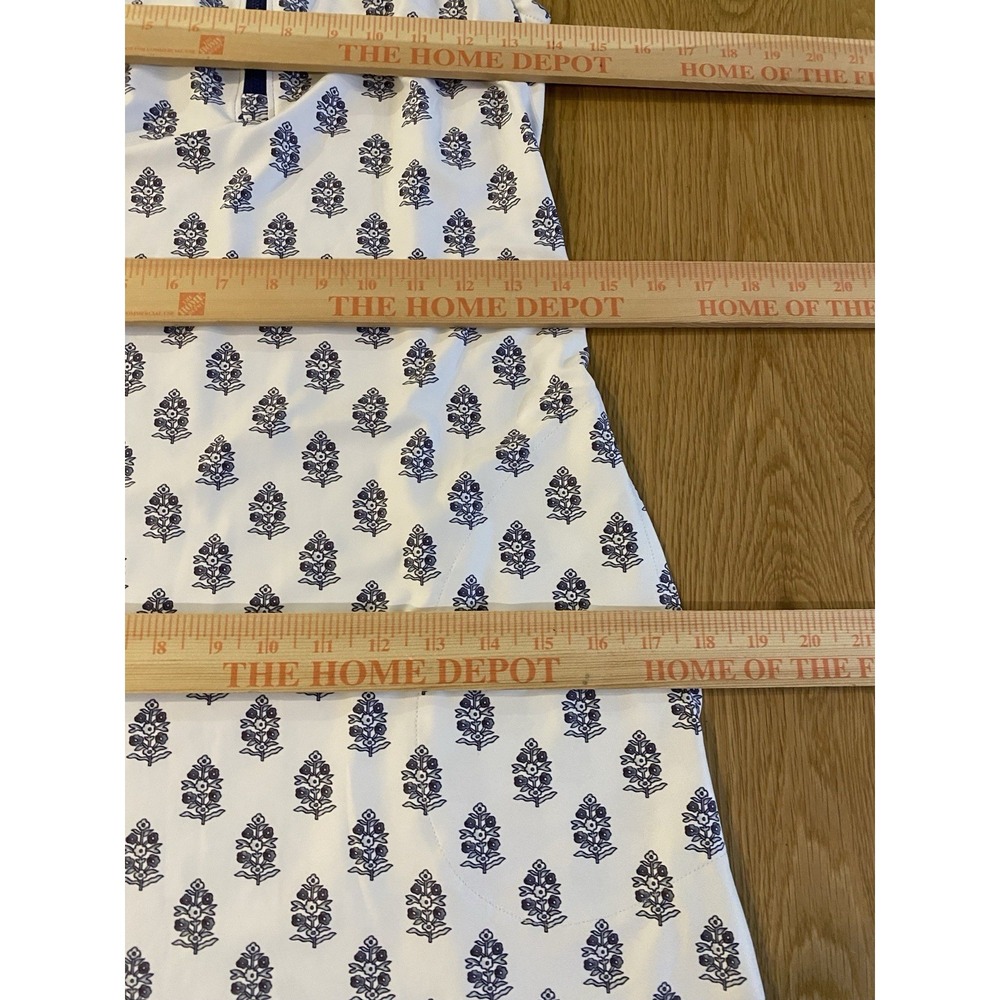 Smith & Quinn Katherine Sleeveless Golf Dress Women's XS White Blue Classy - Picture 4 of 9